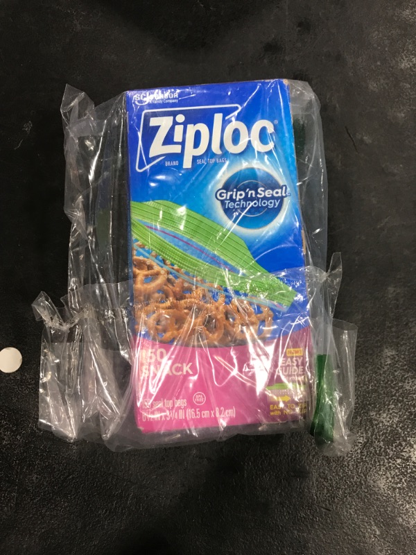 Photo 1 of Ziploc Snack Bags with EasyGuide Texture, Small Plastic Storage Bags with Grip 'N Seal Technology, 150 Bags Total