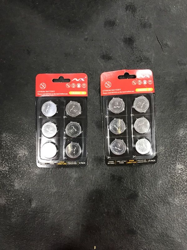 Photo 1 of Tsrwuily CR2032 3V Lithium Coin Cell Battery, Watch and Electronics Button Batteries Long Lasting in Child Resistant, 6Pcs