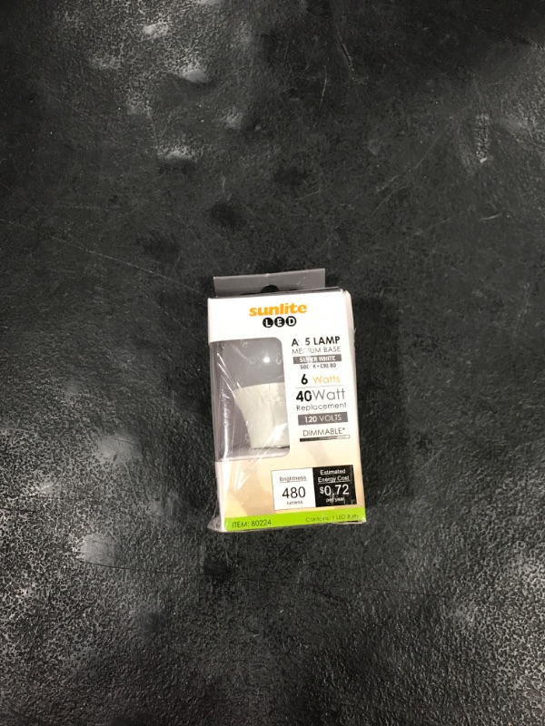 Photo 2 of Sunlite LED A15 Refrigerator Light Bulb, 6 Watts (40W Equivalent), 450 Lumens, Medium Base (E26),Dimmable, Frosted Finish, UL Listed, 5000K Daylight, 1 Pack