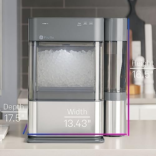 Photo 1 of *POWERS ON** GE Profile Opal 2.0 XL with 1 Gallon Tank, Chewable Crunchable Countertop Nugget Ice Maker, Scoop included, 38 lbs in 24 hours, Pellet Ice Machine with WiFi & Smart Connected, Stainless Steel
