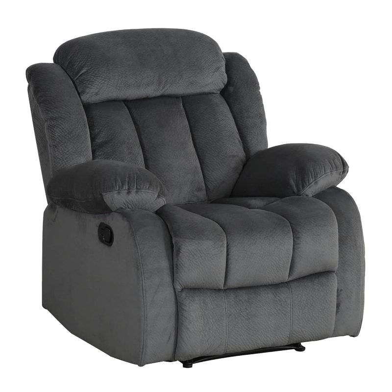 Photo 1 of *STOCK PHOTO JUST FOR REFERENCE** NOT QUITE SIMILAR** Sunset Trading Madison Recliner, Charcoal gray with blue undertones