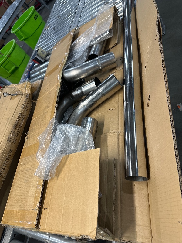 Photo 1 of 3 Inch Universal T304 Stainless Steel Exhaust Pipe Tubing Kit 16 Gauge Custom Straight U Bend 45 & 90 Degree Mandrel 8PCS