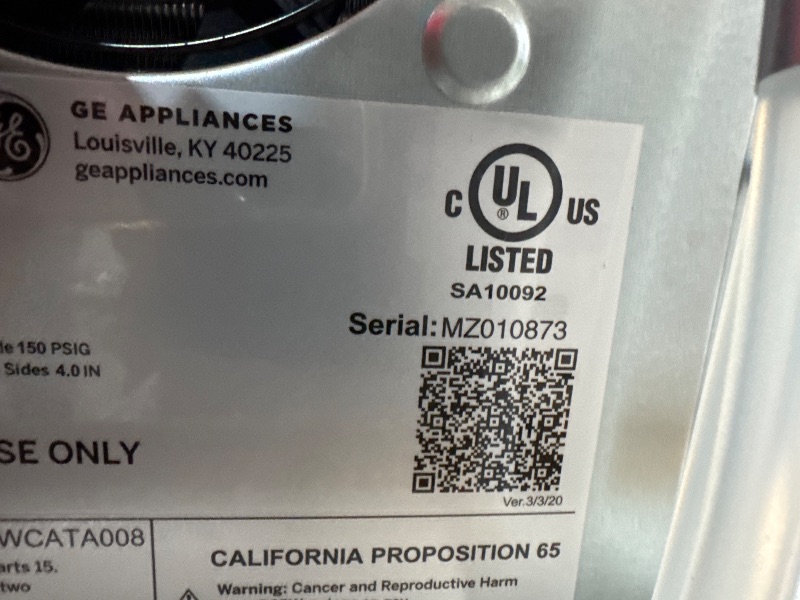 Photo 3 of *POWERS ON** GE Profile Opal 2.0 with 0.75 Gallon Tank, Chewable Crunchable Countertop Nugget Ice Maker, Scoop included, 38 lbs in 24 hours, Pellet Ice Machine with WiFi & Smart Connected, Black Stainless Steel