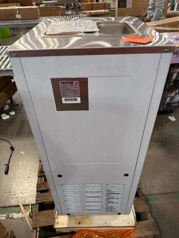 Photo 7 of *POWERS ON//NOT FULLY TESTED** VEVOR 1850W Commercial Soft Ice Cream Machine 3 Flavors 5.3 to 7.4Gallon per Hour PreCooling at Night Auto Clean LCDPanel for Restaurants Snack Bar, Sliver
