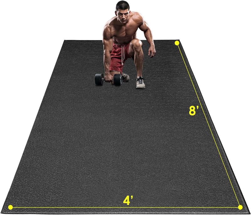 Photo 1 of *UNKNOWN SIZING** BesWin Large Exercise Mat Extra Durable Workout Mats for Home Gym Flooring, High-Density Gym Mats Cardio Mat for Jump Rope, MMA, Stretch, HIIT, Shoe-Friendly, Non-Slip, Non-Toxic