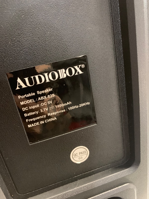 Photo 3 of AUDIOBOX ABX-82S Portable 8" PA Speaker with Stand, WaveSync™ Technology, Bluetooth, LED Lights, 1100W - includes Microphone & USB Cable