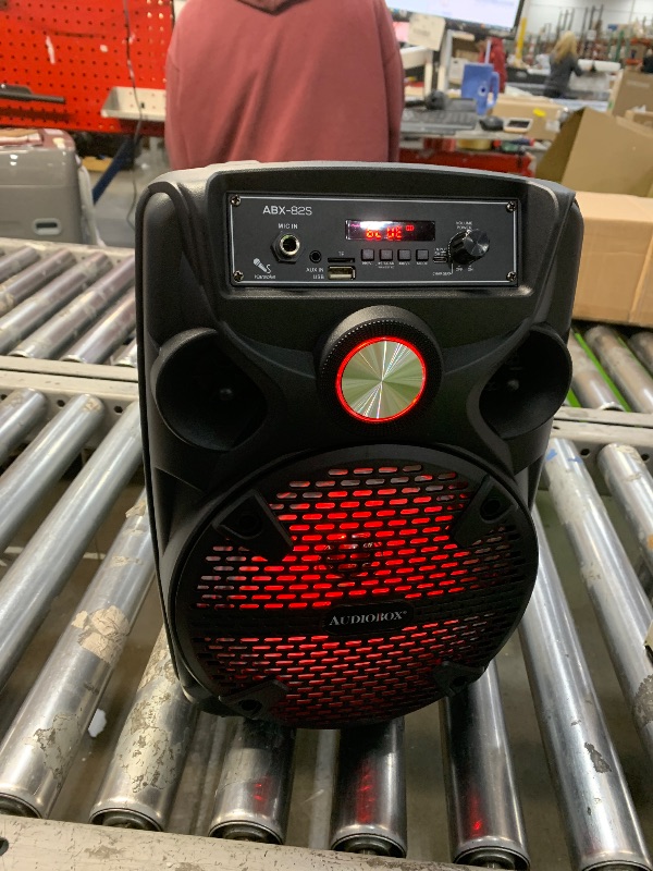 Photo 2 of **NON-REFUNDABLE** (PARTS) AUDIOBOX ABX-82S Portable 8" PA Speaker with Stand, WaveSync™ Technology, Bluetooth, LED Lights, 1100W - includes Microphone & USB Cable