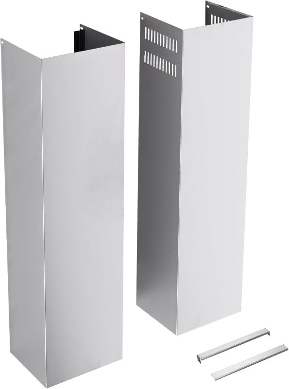 Photo 1 of *PHOTO FOR REFERENCE** HTH HTHomeprod Wall Mount Range Hood Stainless Steel Duct Cover Chimney Extension Up to 23IN. Ceiling