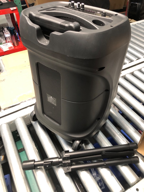 Photo 2 of *NEEDS CHARGE** Max Power MPD892-RUMBLE 12 karaoke Bluetooth speaker portable wired mic trolley speaker 12" Woofer
