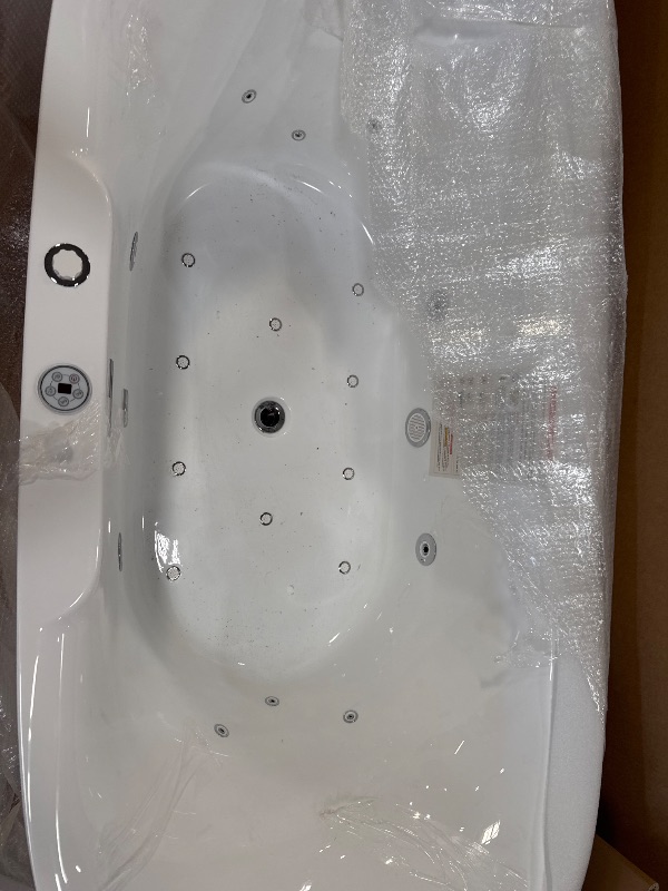 Photo 2 of *UNTESTED//ONLY TUB NO FAUCET** WoodBridge 71" x 32" Whirlpool Water Jetted and Air Bubble Freestanding Bathtub, B-0034 / BTS1611
