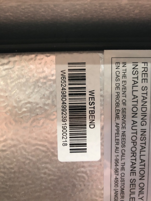 Photo 3 of ***ITEM TESTED FOR POWER, UNABLE TO TEST FURTHER*** West Bend Mini Fridge Compact Refrigerator for Home Office or Dorm, Auto Defrost with Reversible Door, Energy Star Rated, 1.7-Cu.Ft., Metallic