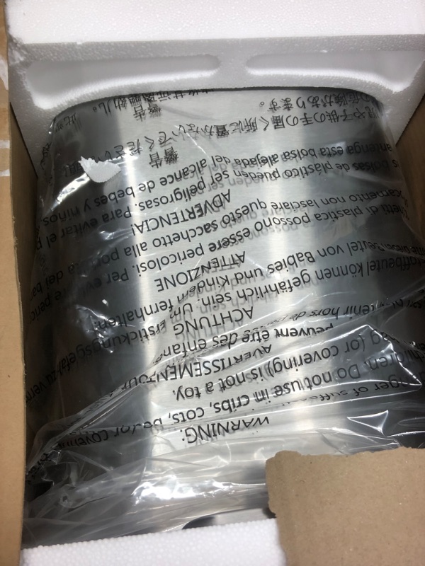 Photo 1 of Amazon Basics Smudge Resistant Small Rectangular Trash Can With Soft-Close Foot Pedal, for Bathroom/ Living room, Brushed Stainless Steel,12 Liter/3.1 Gal, Satin Nickel Finish,11.3"L x 9.9"W x 15.1"H