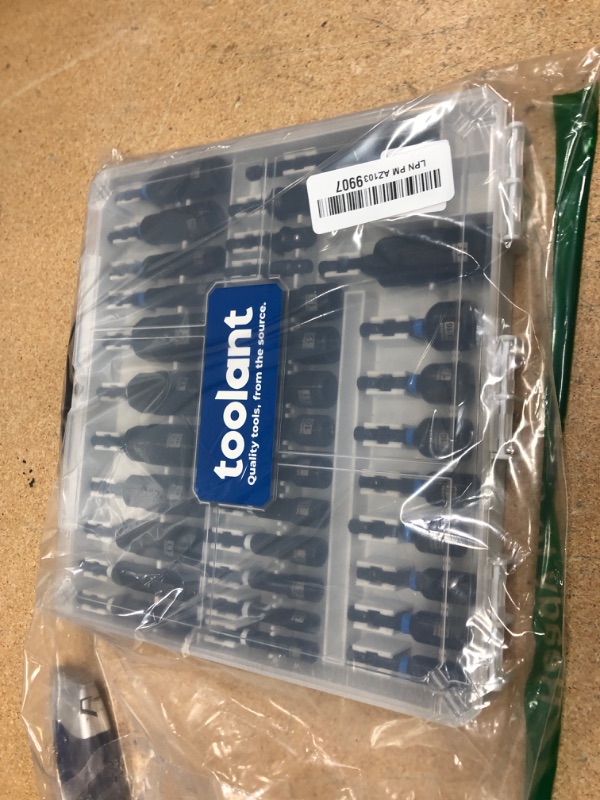 Photo 1 of toolant Magnetic Nut Driver Set, 34pcs Impact Driver Bit Set, Deep Nut Driver Set, Impact Socket Adapters, Wing Nut Driver, Bit Extension, 1/4 Quick Change