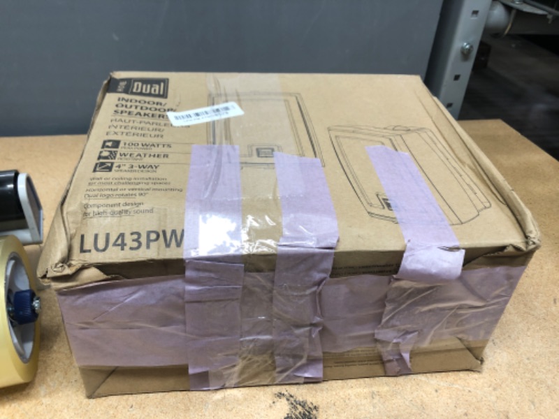 Photo 2 of Dual Electronics LU43PW 3-Way High Performance Outdoor Indoor Speakers with Powerful Bass | Effortless Mounting Swivel Brackets | All Weather Resistance | Expansive Stereo Sound Coverage | Sold in Pairs