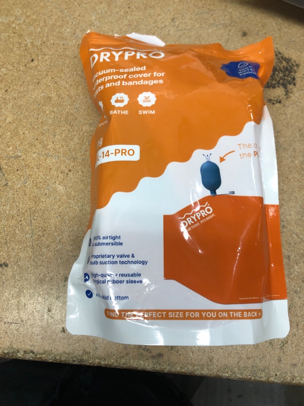 Photo 1 of DRYPRO Vacuum Sealed Waterproof Leg Cast Cover - Sized for Both Kids and Adults - Ideal for The Bath Shower or Swimming - Medium Full Leg – (FL-14-PRO)