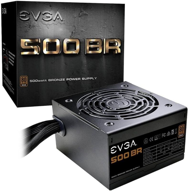 Photo 1 of ***USED - UNABLE TO TEST***
EVGA 100-BR-0500-K1 500 BR, 80+ Bronze 500W, 3 Year Warranty, Power Supply