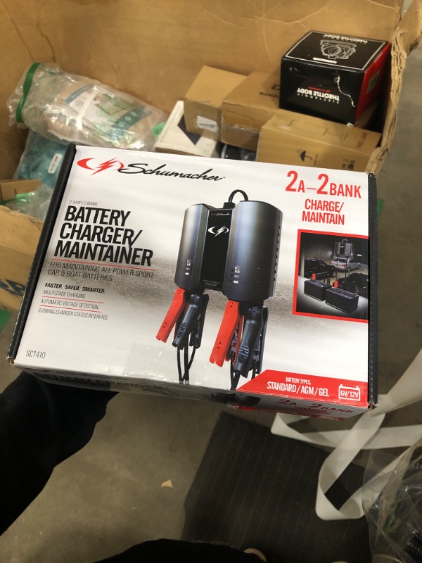 Photo 1 of Schumacher Electric SC1410 6V/12V Two-Bank 2A Battery Charger/Maintainer , Black