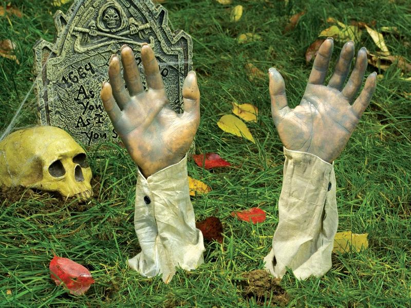 Photo 1 of ***STOCK PHOTO REFERENCE ONLY*** ZOMBIE HANDS FOR HALLOWEEN DECORATION, LAWN DECOR