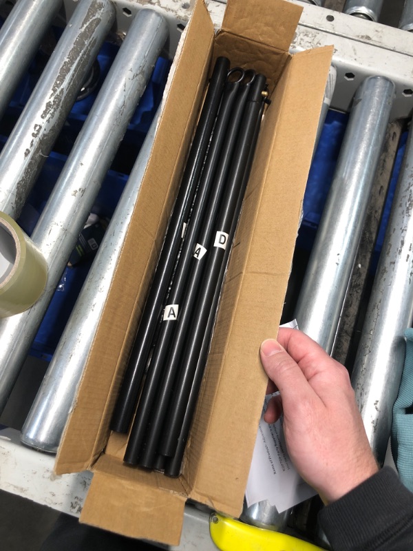 Photo 1 of Adjustable Over The Table Rod Stand with Clamps, Black Metal Balloon Flower Arch Stand 35"-50" Tall, 45"-90" Length Ideal for Weddings, Showers, Birthday, Halloween, Thanksgiving Party Decorations