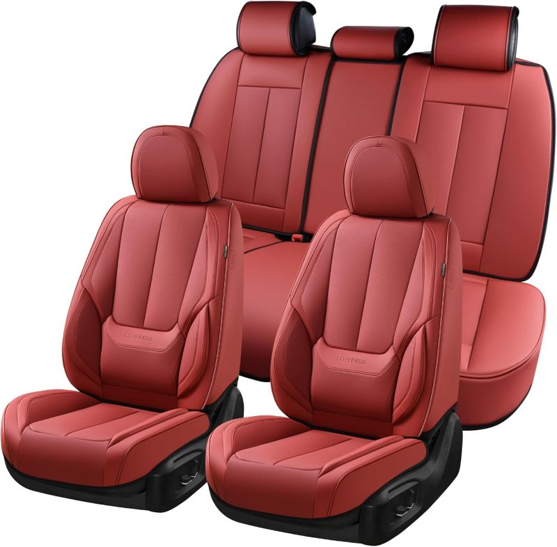 Photo 1 of *****STOCK IMAGE FOR SAMPLE*****
Car Seat Covers Full Set, Seat Covers for Cars, Red Car Seat Cover, Car Seat Protector Waterproof, Nappa Leather Car Seat Cushion, Car Seat Covers Front Seats and Back Fit for Most Cars