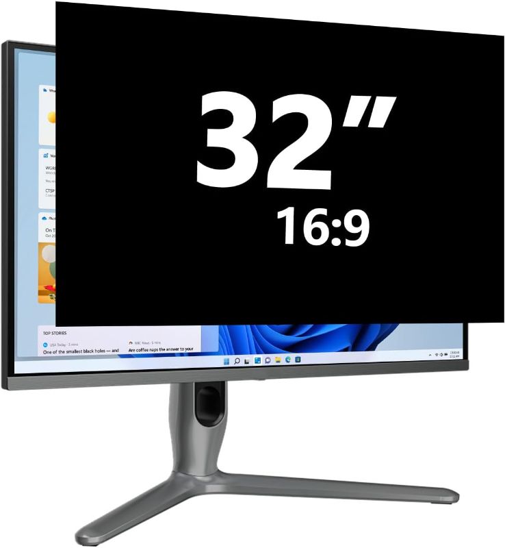 Photo 1 of 32 Inch Privacy Screen for Computer Monitor Computer Screen Privacy Shield Eye Protection Anti Glare Blue Light Monitor Privacy Screen 32 Inch 16:9 Aspect Ratio