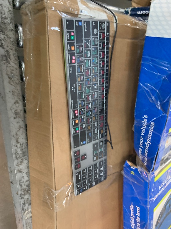 Photo 1 of "delete" Key Broken ** KB Covers Logic Pro Backlit Pro Aluminum Keyboard with Shortcuts – MacOS Compatible Wired Editing Keyboard – US English Layout – Professional Backlit Keyboard for Logic Pro Music Production