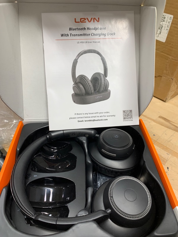 Photo 1 of [2024 Updated] LEVN Wireless Headphones for TV Watching, TV Headphones Wireless for Seniors with TV Transmitter Charging Base, Bluetooth Headphones for TV, No Audio Delay, Gift for the Elderly/Parents