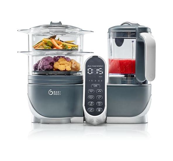 Photo 2 of Babymoov Duo Meal Station Grey: Multi-Speed Baby Food Maker Steamer And Puree Blender