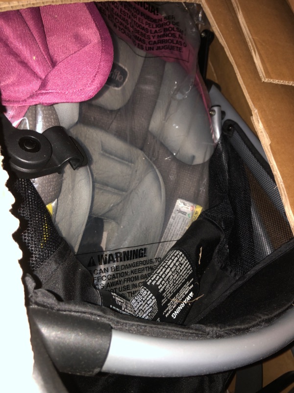 Photo 2 of Evenflo Pivot Modular Travel System with LiteMax Infant Car Seat with Anti-Rebound Bar (Dusty Rose Pink) Dusty Rose Stroller