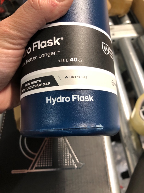 Photo 3 of ***(MINOR DAMAGE/ SEE NOTES) ***
Hydro Flask Wide Flex Straw Cap Indigo 40 Oz