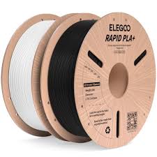 Photo 1 of * MISSING SOME* ELEGOO Rapid PLA Plus Filament 1.75mm Black & White 2KG, PLA+ 3D Printer Filament for 30-600 mm/s High Speed Printing, Dimensional Accuracy +/- 0.02 mm, 2 Pack 1kg Spool(2.2lbs) used damaged 