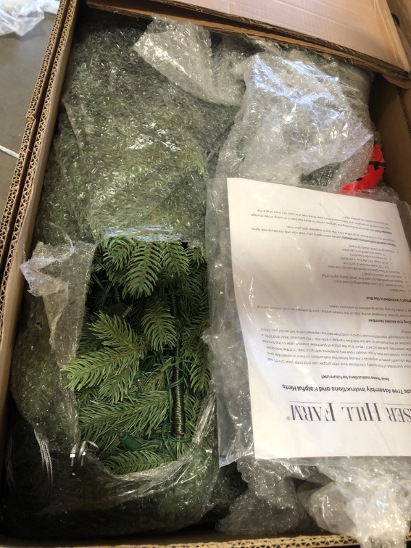 Photo 2 of ***BOX 1 of 2****

Fraser Hill Farm 6.5-Ft. Artificial Half Christmas Tree with Warm White LED Lights and Stand, Prelit Foldable Fake Tree with Realistic Snowy Foliage for Home Decoration
