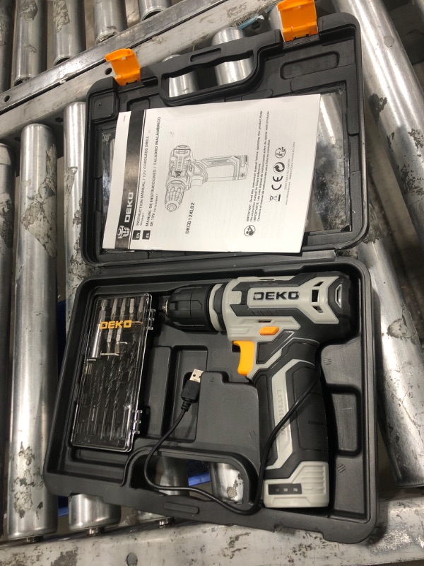 Photo 2 of * SEE NOTES* DEKO PRO 12V Power Battery Drill Set with Small Electric Drills and 3/8-inch Keyless Chuck with Portable Tool Set Gift Box