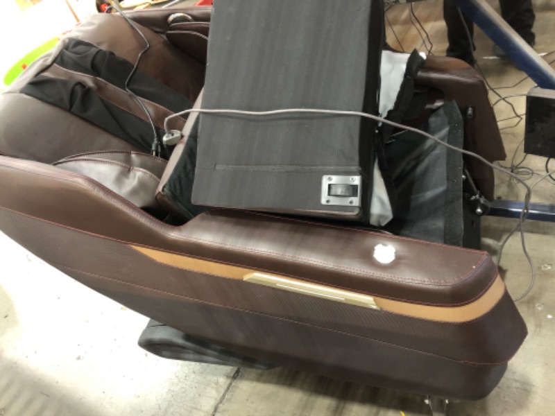 Photo 2 of * MISSING PARTS* Real Relax 2024 Massage Chair Full Body, Zero Gravity Function with Waist Heater 6 Auto Mode Foot Massage LCD Bluetooth,Brown
