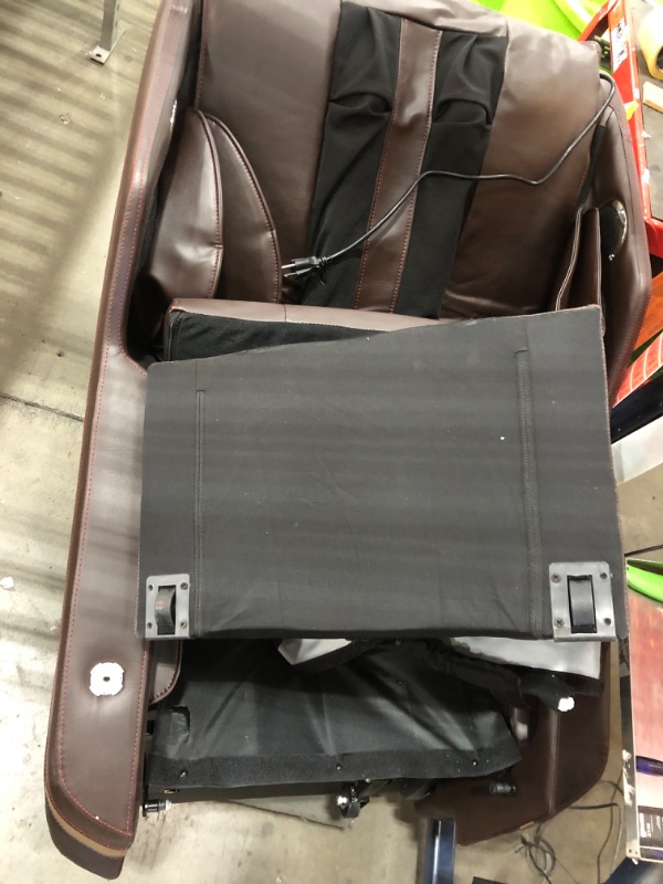 Photo 3 of * MISSING PARTS* Real Relax 2024 Massage Chair Full Body, Zero Gravity Function with Waist Heater 6 Auto Mode Foot Massage LCD Bluetooth,Brown
