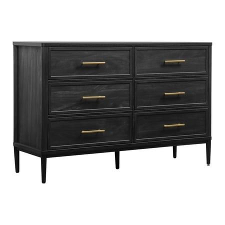 Photo 1 of *PARTIAL SET ONLY BOX 1 OF 2* Better Homes & Gardens Oaklee 6 -Drawer Dresser Box 1 Charcoal Finish
