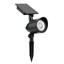 Photo 1 of * DAMAGED* Harbor Breeze 180-Lumen Black Solar LED Flood Light