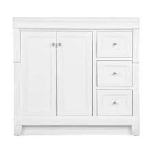 Photo 1 of * SEE NOTES* Style Selections Davies 36-in White Single Sink Bathroom Vanity with White Cultured Marble Top (Mirror Included)
