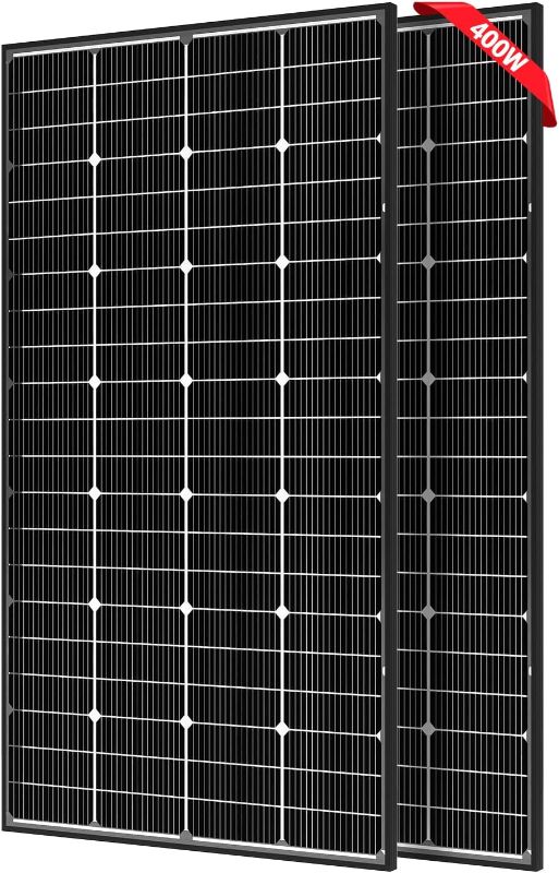 Photo 1 of [Upgrade Version] JJN Bifacial 400 Watt Solar Panel, 12V 16BB Monocrystalline N-Type Solar Panels High Efficiency Solar Module for RV Home Farm so Trailer Camper Marine Off-Grid System, 2 Pcs 200Watt
