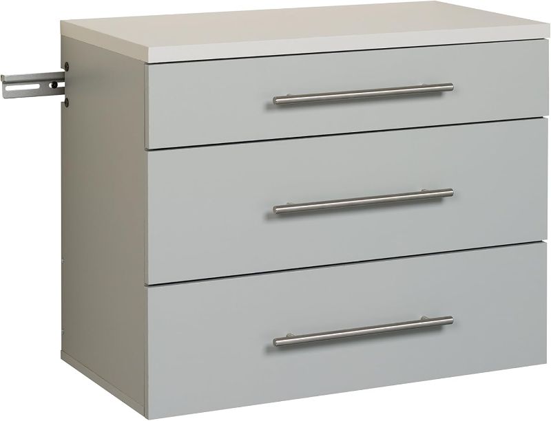 Photo 1 of ***NONREFUNDABLE - PARTIAL SET - FOR PARTS ONLY - SEE COMMENTS***
Prepac HangUps 30" Base Garage Cabinet Bathroom Cabinet Wall Mount Laundry Cabinet Kitchen Wall Cabinet with 3 Drawers Ideal for Garage Kitchen & Laundry Organization 30" W x 24" H x 16" D,