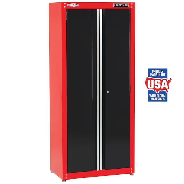 Photo 1 of * MINOR DAMAGES* CRAFTSMAN Steel Freestanding Garage Cabinet in Red (32-in W x 74-in H x 18-in D)
