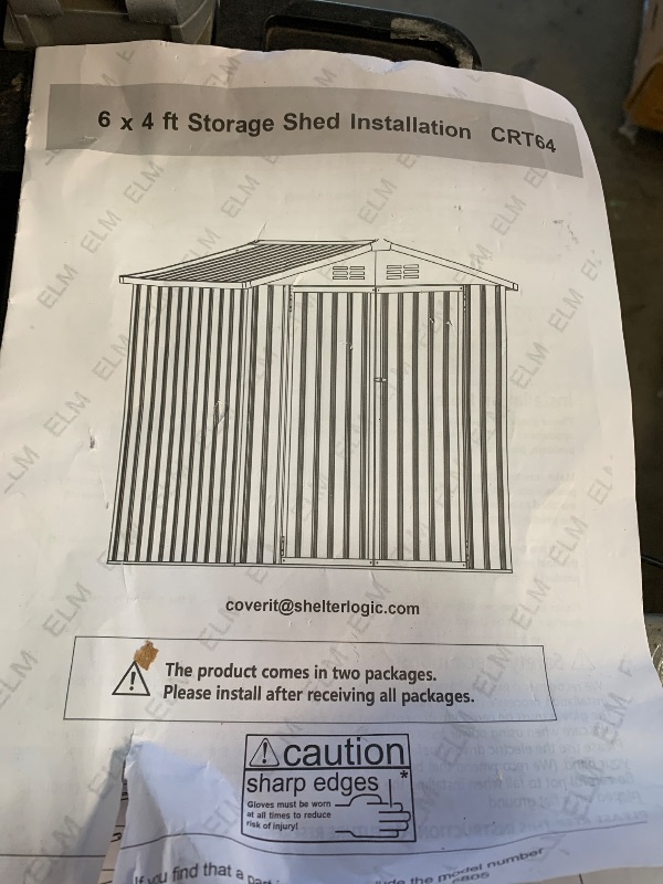 Photo 1 of ***NONREFUNDABLE - INCOMPLETE - SEE COMMENTS***
6X4X6.5 FT Compact Vertical Outdoor Steel Storage Shed with Lockable Doors, Ideal for Garden, Backyard, and Patio Utility and Small Tool Storage,Bike Shed, Garbage Can, Chicken Coop