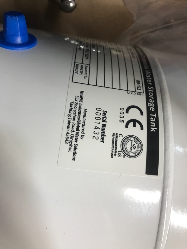 Photo 3 of * MISSING PARTS* AO Smith High-Efficiency Reverse Osmosis with SmartFlow™ Technology - Under Sink RO Water Filtration System w/Faucet & Compact Tank- Filters Chlorine & Other Contaminants - Chrome - AOS-Hero-CHR