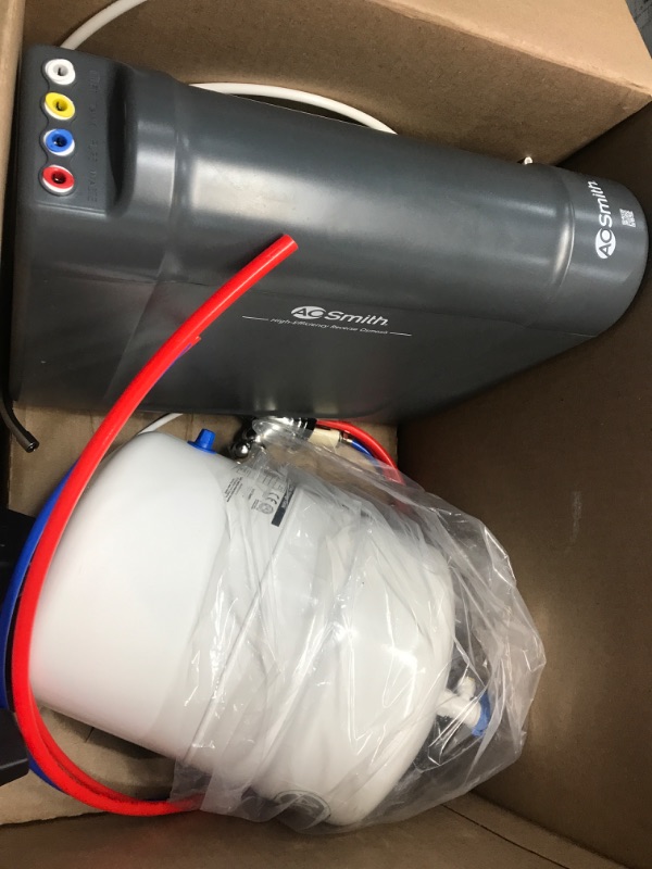 Photo 2 of * MISSING PARTS* AO Smith High-Efficiency Reverse Osmosis with SmartFlow™ Technology - Under Sink RO Water Filtration System w/Faucet & Compact Tank- Filters Chlorine & Other Contaminants - Chrome - AOS-Hero-CHR