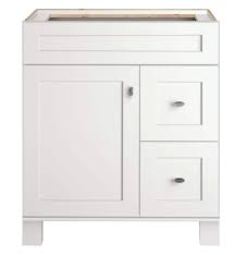 Photo 1 of * DAMAGED* Diamond NOW Palencia 30-in White Bathroom Vanity Base Cabinet without Top
