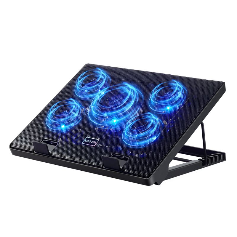 Photo 1 of IETS GT600 RGB Laptop Cooling Pad Equipped with Gigantic Turbo-Fan?5.5inch Diameter?,Sealed Foam for Rapid Cooling Gaming Laptop,14.1-19.3 inch Laptop Cooler with 3-Port USB Hub,Dust Filter