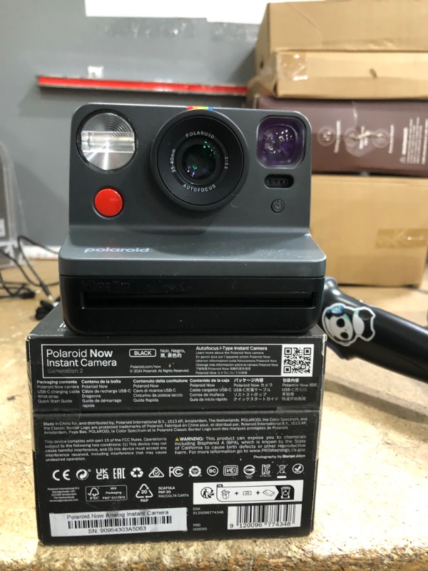 View 2 of Polaroid Now 2nd Generation I-Type Instant Film Camera - Black (9095)