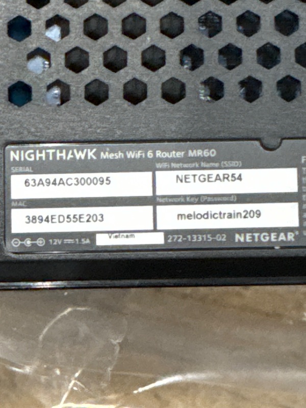 Photo 3 of ***SEE NOTES***Netgear Nighthawk Whole Home Mesh WiFi 6 System, 3-Pack , BLK (Renewed)