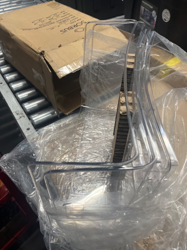 Photo 1 of Minor damage**
Sorbus Stackable Storage Bins Open Front - Clear Stackable Storage Bins - Pantry Bins for Storage and Organization - Acrylic Stackable Bins for Kitchen - Clear Pantry Organizer Bins (Large 2 Pack)