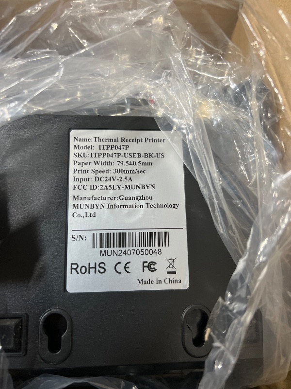Photo 1 of ***(HEAVILY USED/ MISSING PARTS)***
MUNBYN Bluetooth Thermal Receipt Printer P047, 80mm POS Printer, Thermal Printer with USB Serial Ethernet, Bluetooth, Support Android Windows PC (Do Not Support iOS Paypal Doordash Grubhub Vagaro)